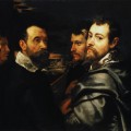 Autoportrait en compagnie d'amis en 1602