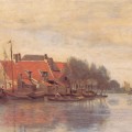 Les Bords d'un canal aux environs de Rotterdam en 1854