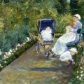 Enfants dans un jardin (L'infirmire) en 1878