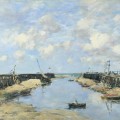 L'entre du port de Trouville en 1888