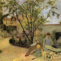 La famille du peintre au jardin, rue Carcel en 1881