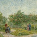 Jardin avec couples d'amoureux : place Saint-Pierre en 1887