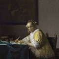 Jeune femme écrivant une lettre en 1665