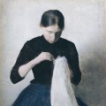 Jeune Fille Cousant en 1887