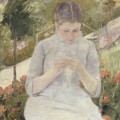 Jeune fille au jardin 