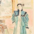 Jeune fille au manteau vert (Marthe) en 1894