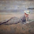 Madame Helleu sur la plage de Deauville 