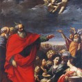 Moïse recevant la manne en 1614