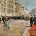 Musique dans la rue Karl Johan en 1889