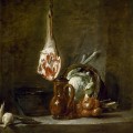 Nature morte avec gigot de mouton