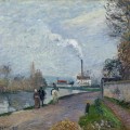 L'Oise, prs de Pontoise, temps gris en 1876