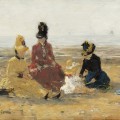 Sur la plage, Trouville en 1887
