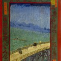 Pont sous la pluie, d'après Hiroshige