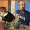 Portrait du sculpteur Aub avec son fils en 1882