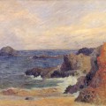 Rochers au bord de la mer en 1886