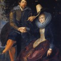 Rubens et Isabelle Brandt sous la tonnelle de chvrefeuille