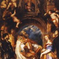 Saint Grégoire entourré d'autres saints en 1608