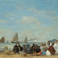 Scne de plage  Trouville en 1863