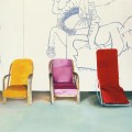 Three Chairs with a Section of a Picasso Mural