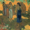 Trois Tahitiennes sur fond jaune en 1899