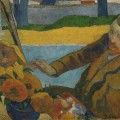 Van Gogh peignant des tournesols