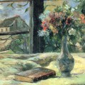 Vase de fleurs  la fentre en 1881