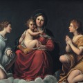 La Vierge  l'enfant entoure d'Anges