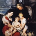 La Vierge et l'Enfant Jsus avec sainte Elisabeth et saint Jean Baptiste enfant en 1617